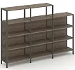 Трехсекционный стеллаж четырех/трехярусный